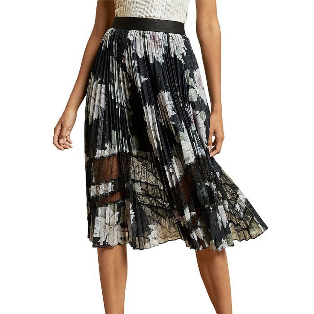 NWOT Ted Baker Floral Lace Midi Skirt